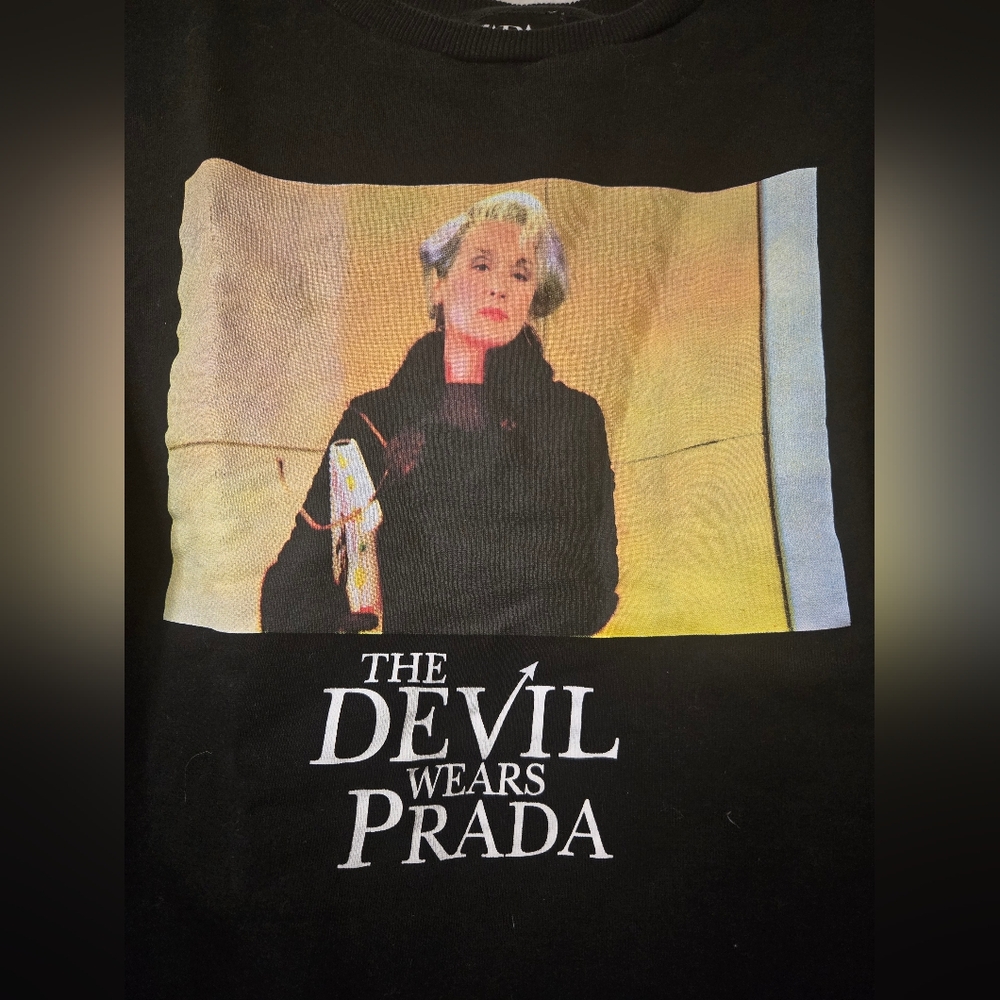 Zara Black Graphic Tee with White Print